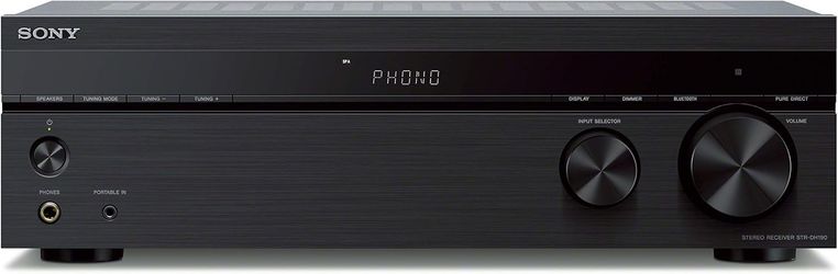 Sony STRDH190 2-ch Receiver. High resolution sound, Phono input, Bluetooth. New, open box item.