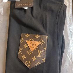 Lv Monogram Pocket Black T-Shirt