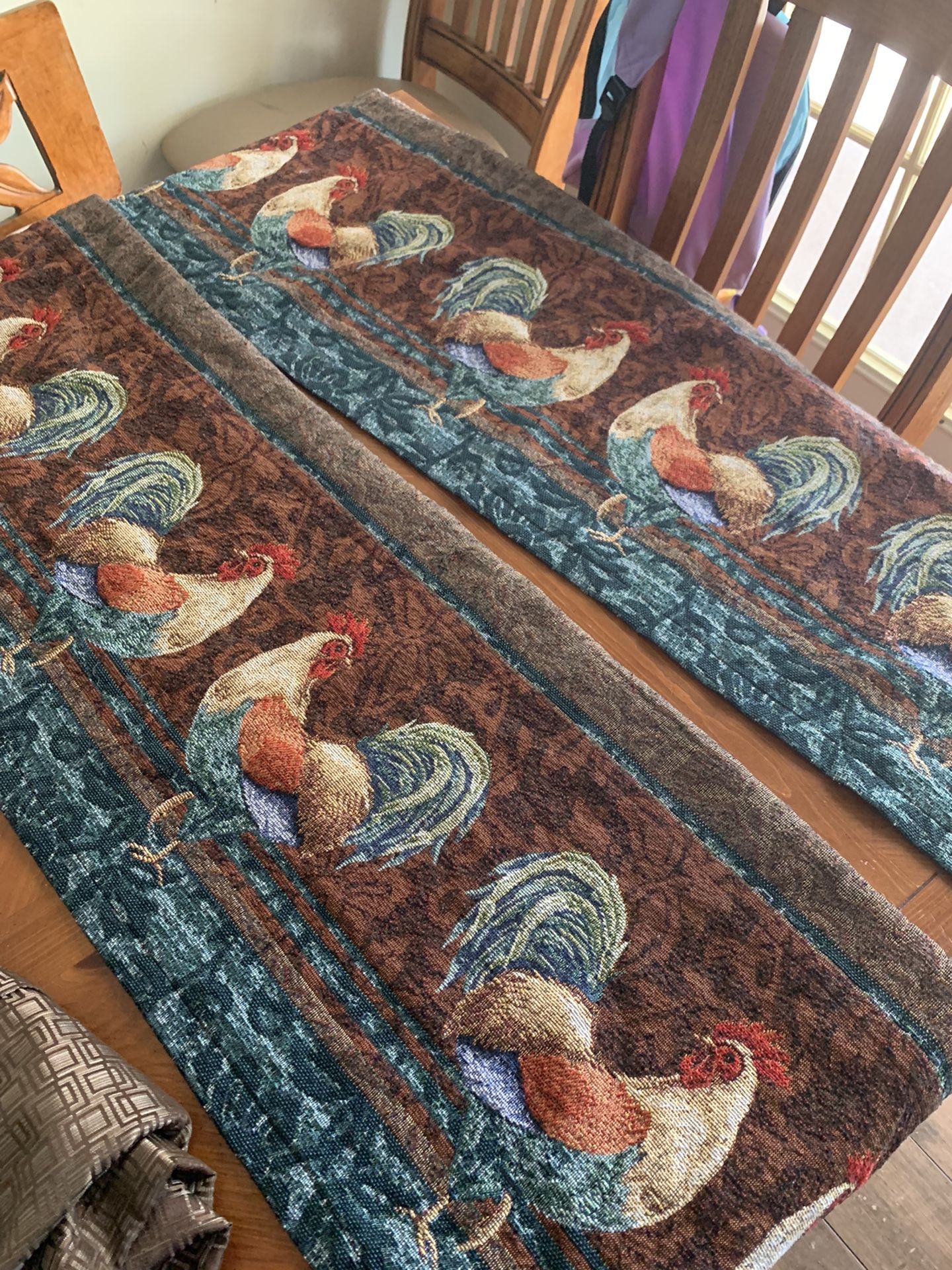 Roosters Curtain For Kitchen 
