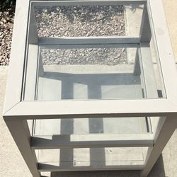 Wood And glass Side Table 