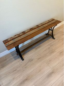 Bench , Farmhouse bench , Rustic bench , Arhaus bench 55” x 14” 17.5” tall