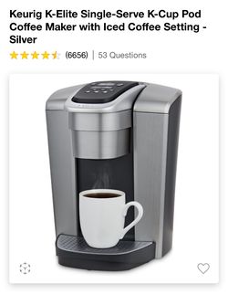 NEW Keurig K-Elite Single-Serve-K-Cup Pod Coffee Maker With Ice Coffee Setting
