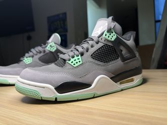 Size 8 - 2013 Air Jordan 4 Retro Green Glow Grey 308497-033 Men Sneakers