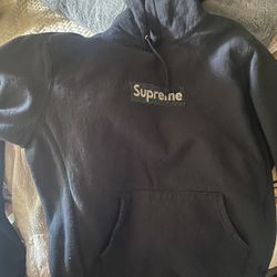 Supreme Swarovski Black Box Logo Hoodie 