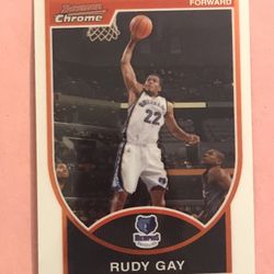 2007-08 Bowman Chrome Basketball #76 Rudy Gay Memphis Grizzlies