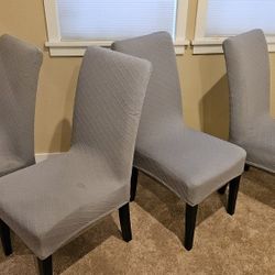 DinIng Chairs - 4 Grey Microfiber