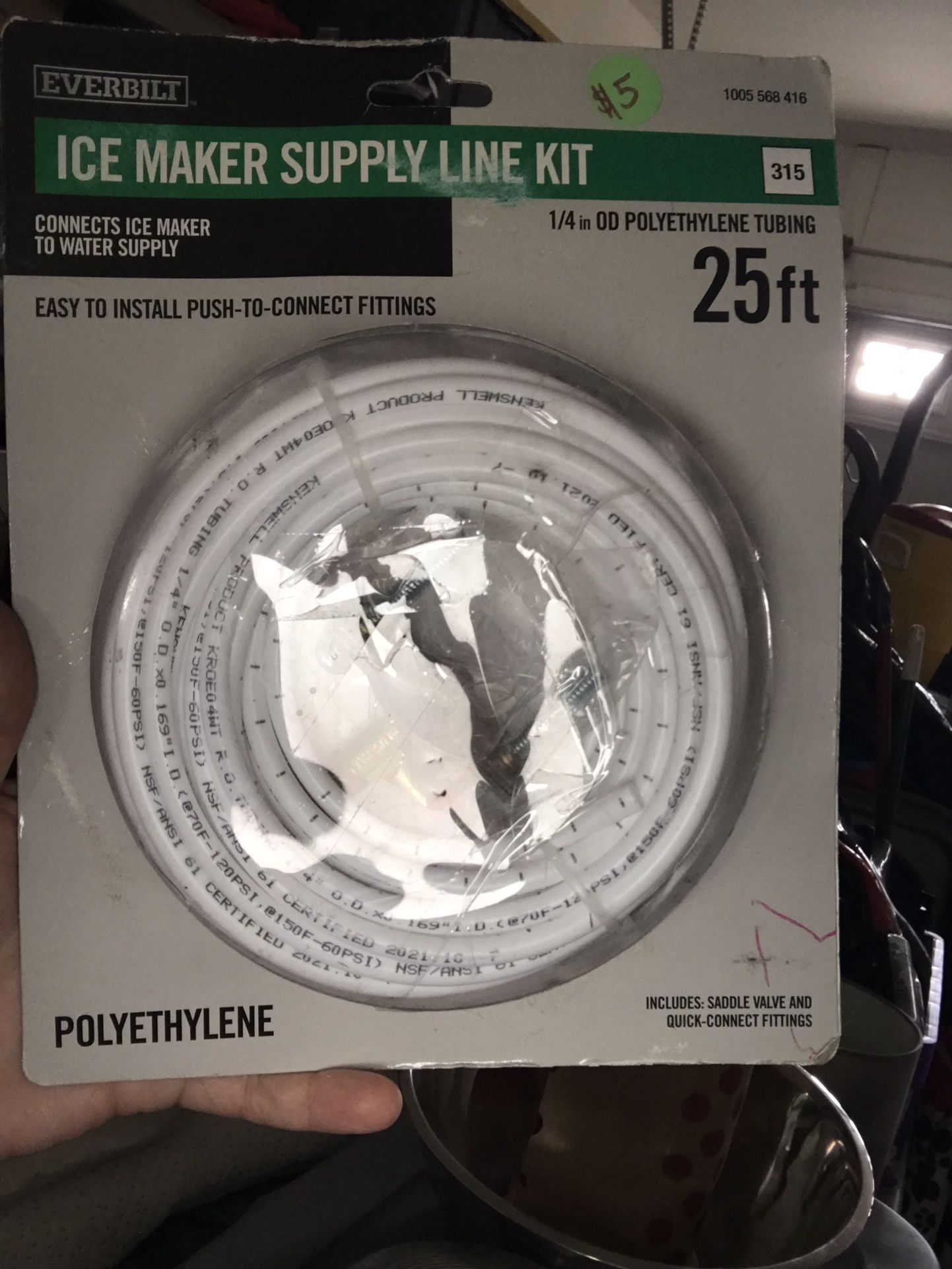 25ft Ice Maker Supply Line Kit