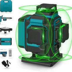 New Takamine 16 Lines Green Laser Level Pro, 4x360° 4D Green Cross Line Professional for Construction, Two 360° Vertical and Two 360° Horizontal Laser