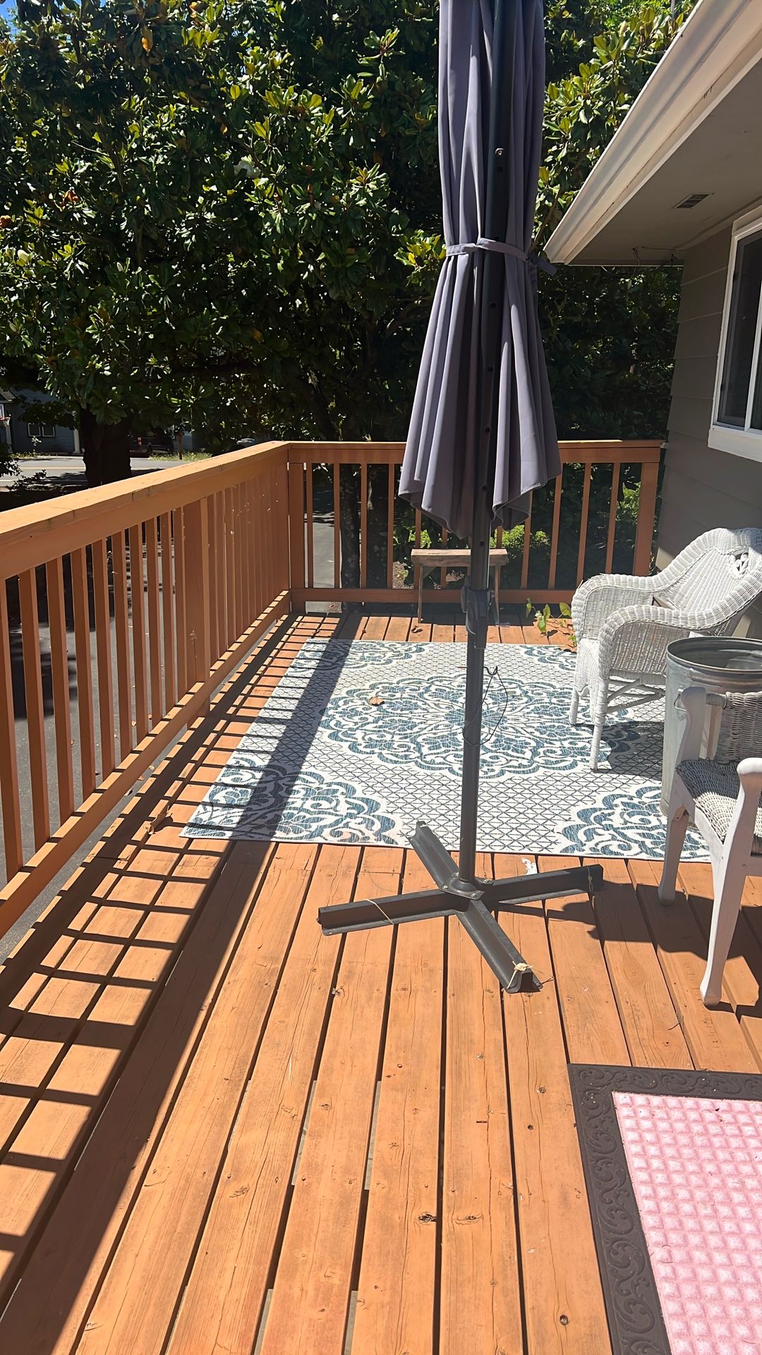 Blue Umbrella and Rug