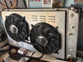 3 row radiator c10 with electric fans