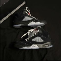 AIE JORDAN RETRO 5 "BLACK METALLIC" SIZE 10 REP3