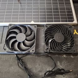 Solar Panel That Powers 2 Cooling Fans