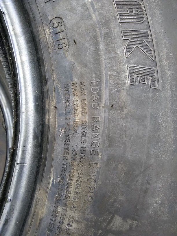 5 trailer tires westlake super ST 235/80R16 one is brand new other four are at 9/32