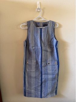 Size 8 Tommy Hilfiger Blue/White Dress w pockets