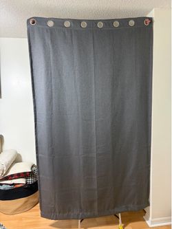 6 blackout gray panel curtain