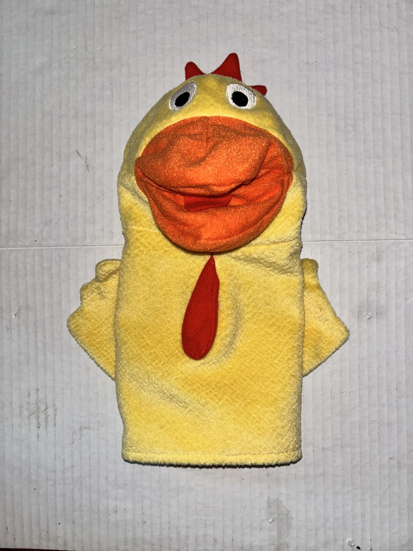 Yellow Chicken Rooster Hand Puppet