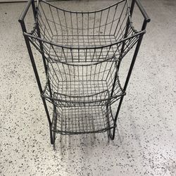 3-Tier Metal Wire Basket Organizer / Storage Rack