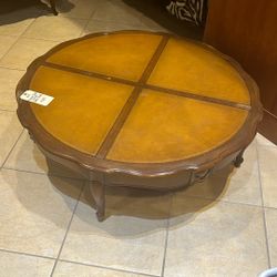 Vintage French Round Coffee Table 