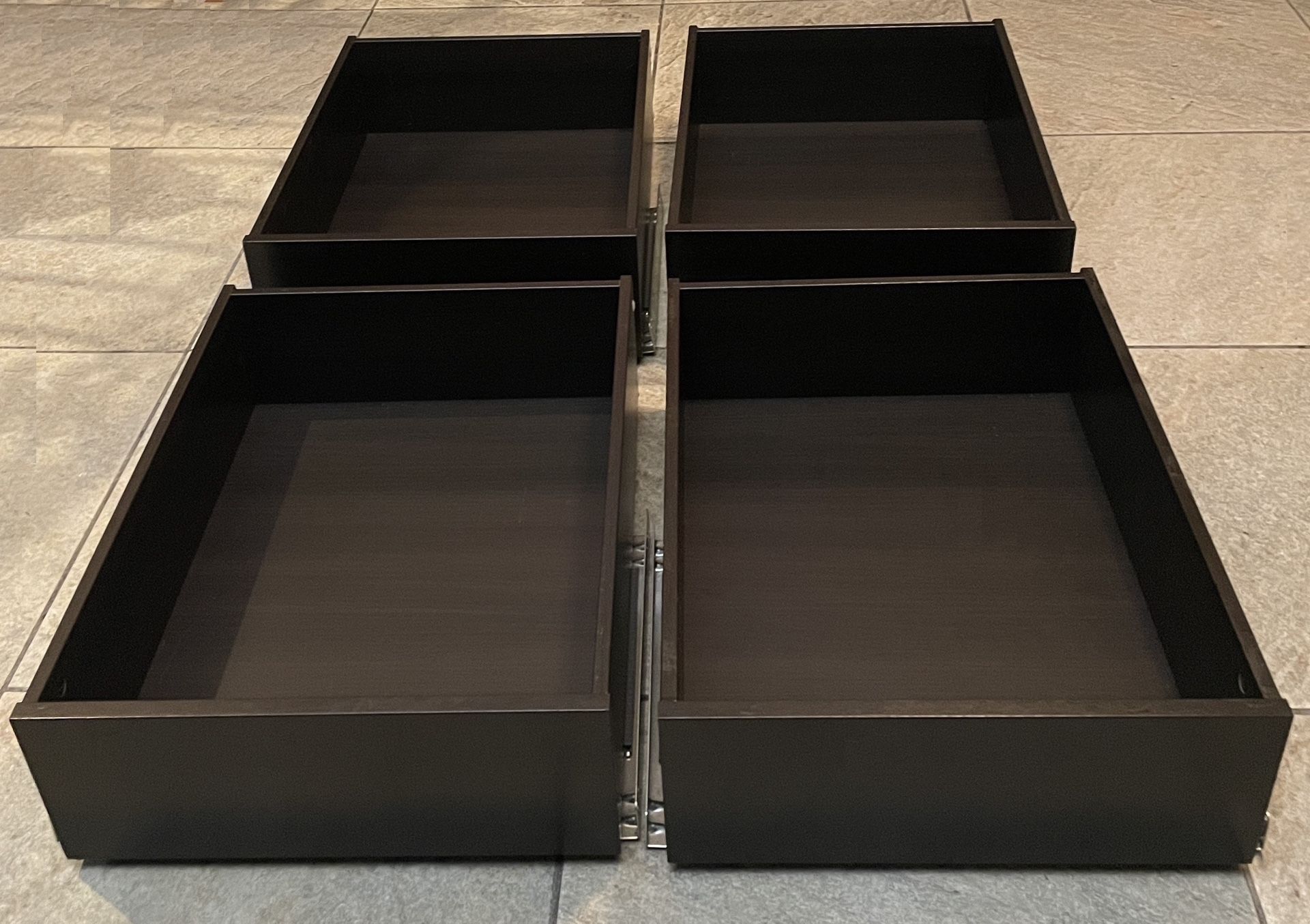 4x Ikea Pax (KOMPLEMENT) Drawers, Black-