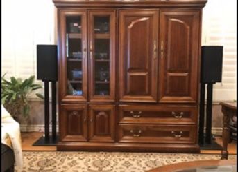 Entertainment Center Solid Wood