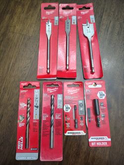 LOT of 7 Milwaukee drill and impact bits / NEW