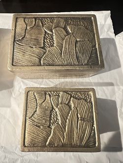Studio A Antique Brass Flora Boxes