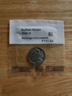 1936-D Buffalo Nickel