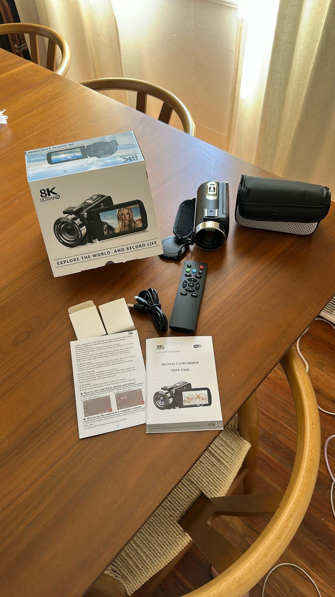 8K Video Camera - UHD 64MP Camcorder with 64GB SD Card & WiFi 18X Digital Zoom Vlogging Camera with IR Night Vision for YouTube, 3" Touch Screen with 