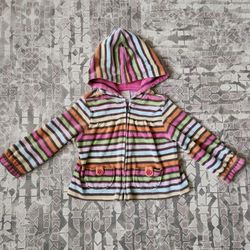 Gymboree 2T Girl's Rainbow Hooded Zip Up Jacket