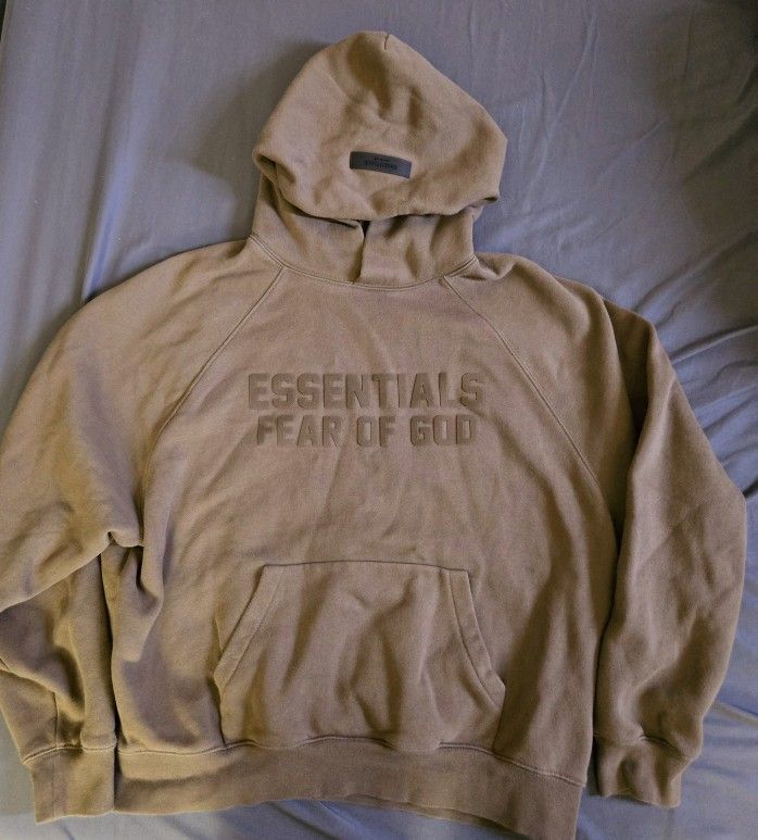 Essentials Fear of God Hoodie Small Wood Color $50