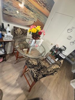 High top table and chairs