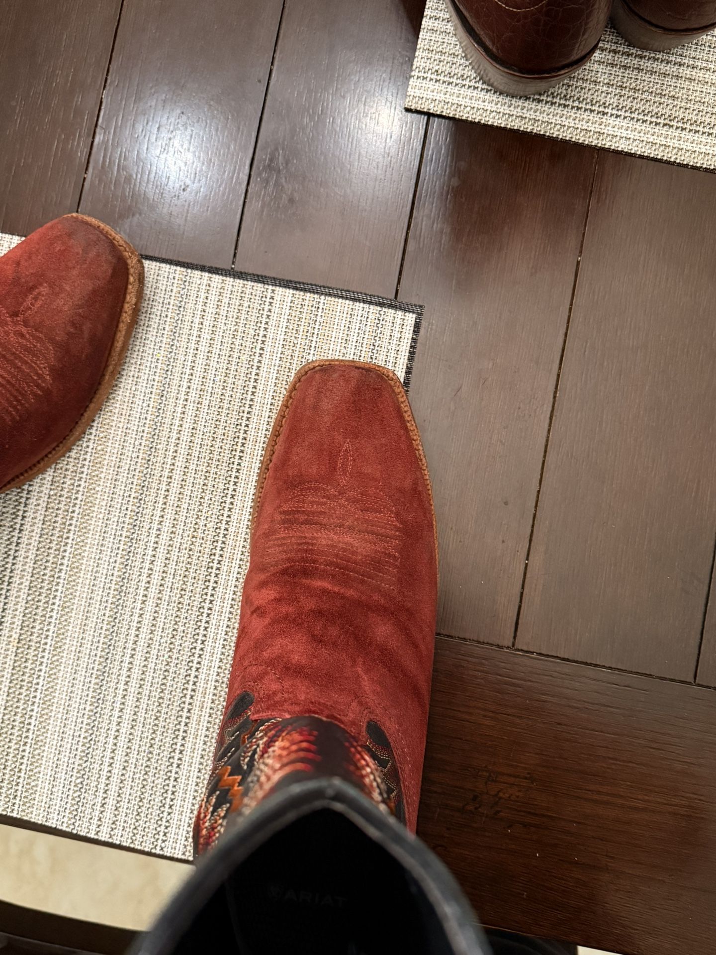 Ariat roughout Cutter Toe Cowboy Boots Size 10D
