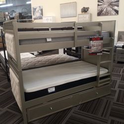 Twin Over Twin Bunk Bed Set 