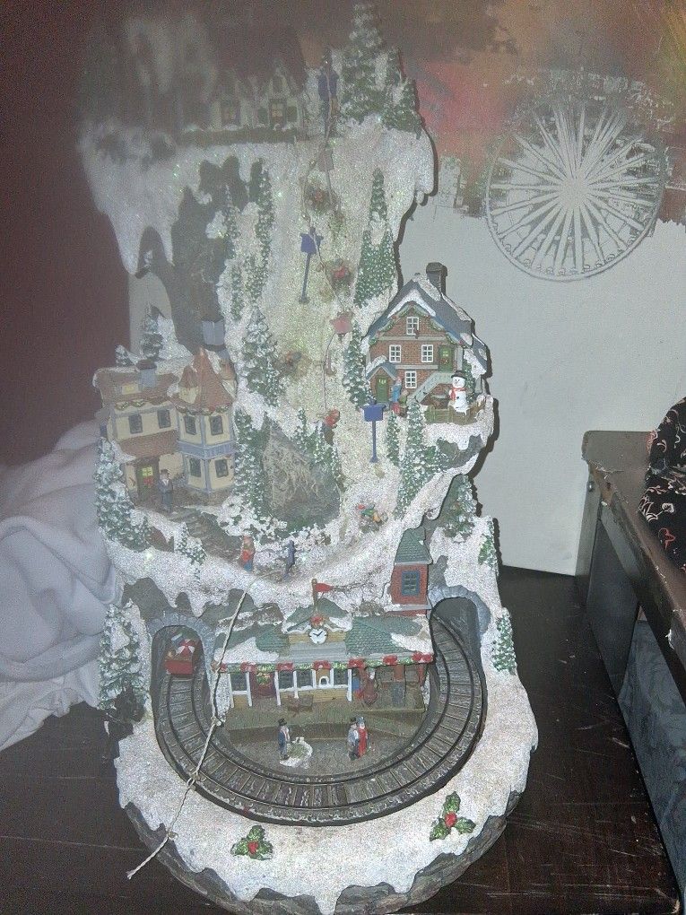 Christmas Village With Lights And Song
