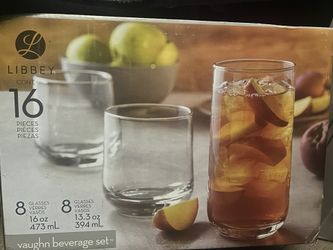 16 Pieces Of Glassware Set