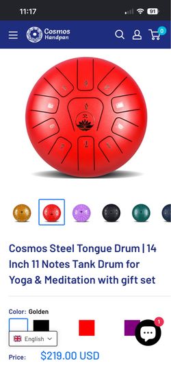 Steel tongue drum.