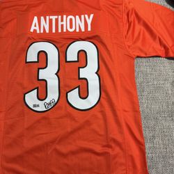 Daijahn Anthony Signed Autograph Custom Jersey Metabilia Coa -Cincinnati Bengals