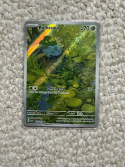 READ DESCRIPTION FIRST Pokemon Card TCG Scarlet Violet 151 Bulbasaur IR Illustration Rare NM Near Mint