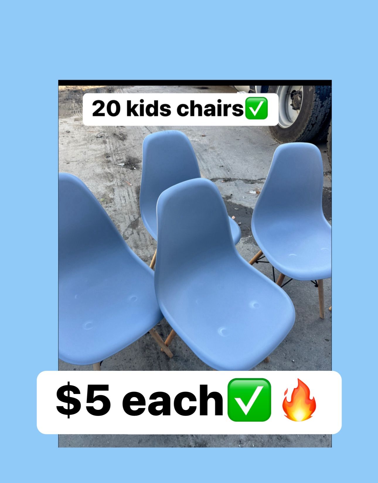 Kids chairs ALL MUST GO TODAY.✅BEST OFFER GETS THEM