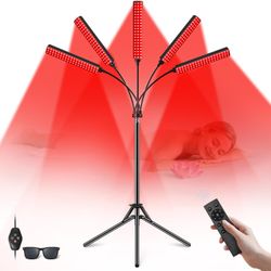 Red Light Face & Body Light Device – 5 Heads, 660nm 850nm, Adjustable Brightness, New