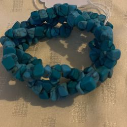 Vintage Turquoise Chip Stone Bracelet 