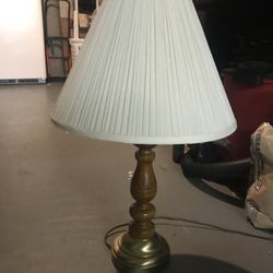 Lamp With Wood Post