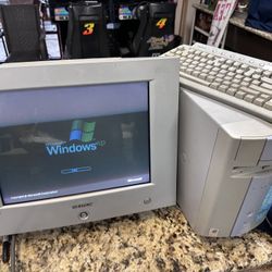 Working Sony VAIO pcv 1200 Desktop with 17in Trinitron Monitor
