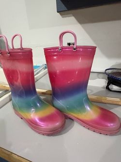 Kids Rainbow Rain Boots