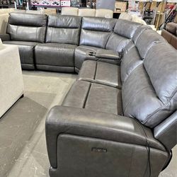 Sectional Leather Sofa Fabric Reclining Modular Loveseat Furniture 