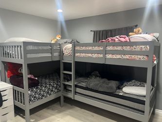 4 Bed Bunk Bed With Temper Pedic Mattresses