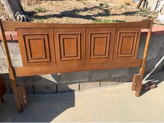 Headboard Antique 1950s all wood
