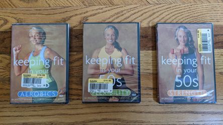 Keeping Fit In Your 50s, Set Of 3 DVDs.  New.  Sealed.