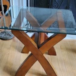 Glass Side Table Excellent Condition 