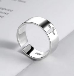 Cross ring 925 stamped sterling silver